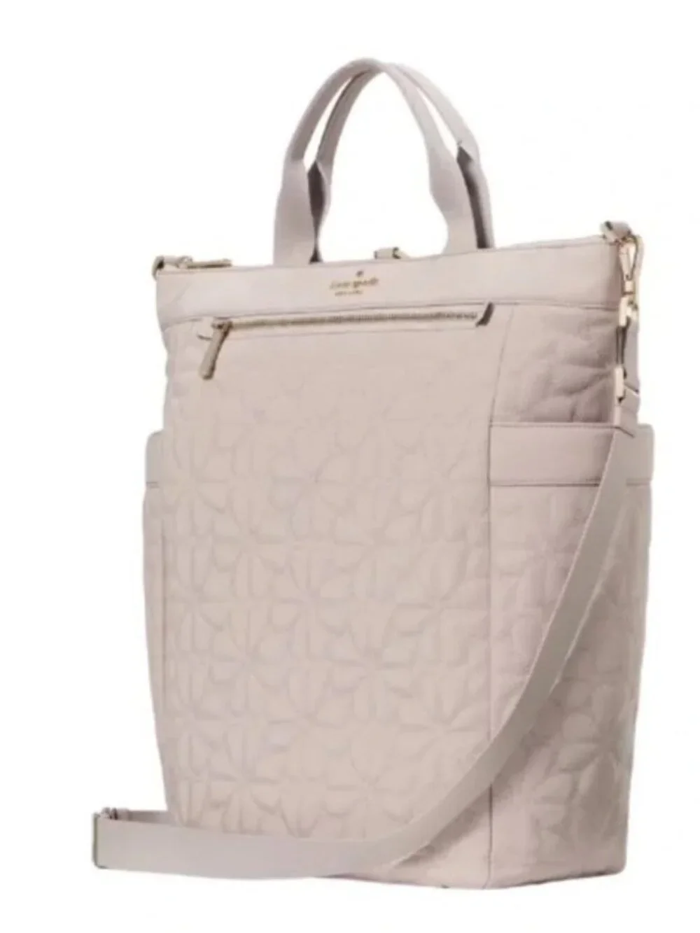 Kate Spade Flower Quited Laptop Backpack/Crossbody Bag Like New